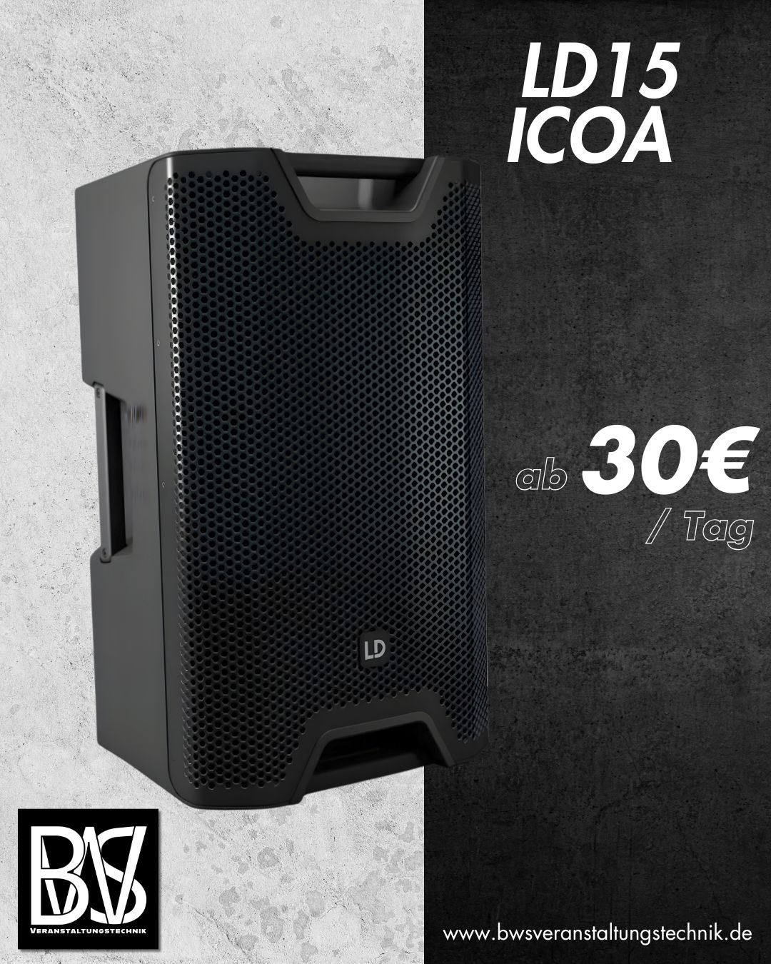 LD ICOA 15A BT - 15 Zoll Aktiv-Lautsprecher mit Bluetooth